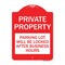 Signmission Private Property Parking Lot Locked After Business Hours Heavy-Gauge Alum, 18" x 24", RW-1824-23249 A-DES-RW-1824-23249 - alternate 1